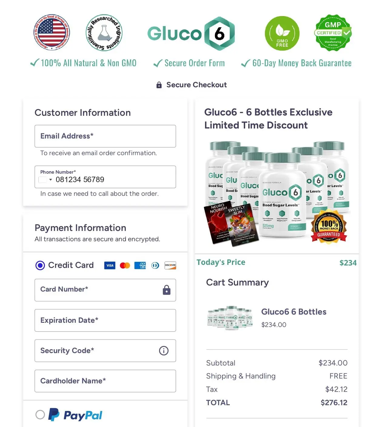 Gluco6-checkout-page